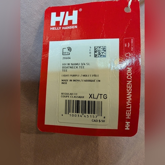 Helly Hansen Boat neck 3/4 length sleeve tee shirt. Pink/purple Size XL fits 16W - Picture 6 of 9